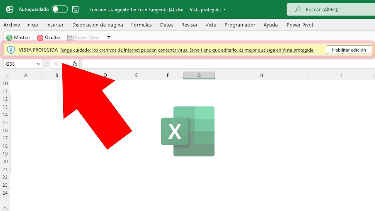 Como deshabilitar vista Protegida de Excel