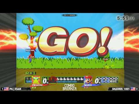 PG | ESAM (Pikachu) Vs. Smasher 1001 (Mario) SSB4 Winners Top 32 - Smash Wii U - Smash 4