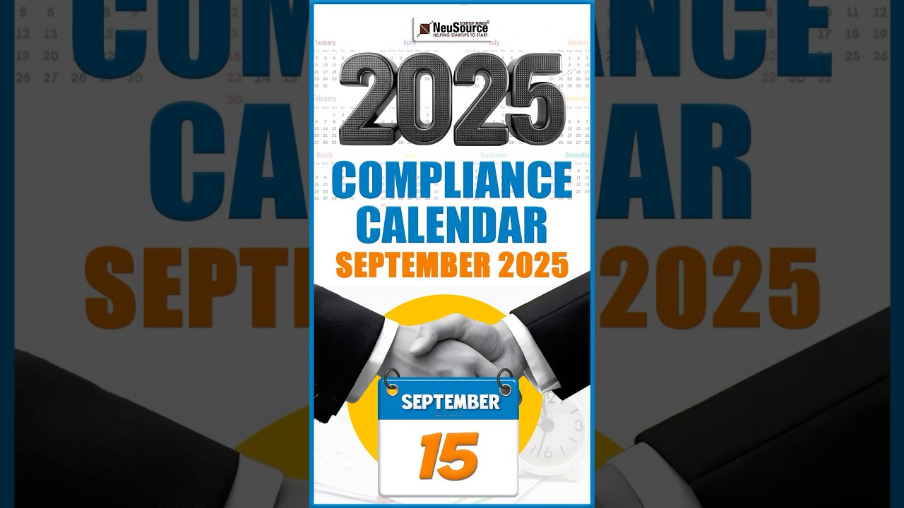 Compliance Calendar— September 2025Stay ahead and never miss an important deadline this month! 📅✨