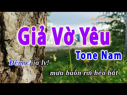 Giả Vờ Yêu Karaoke Tone Nam | Huy Hoàng Karaoke