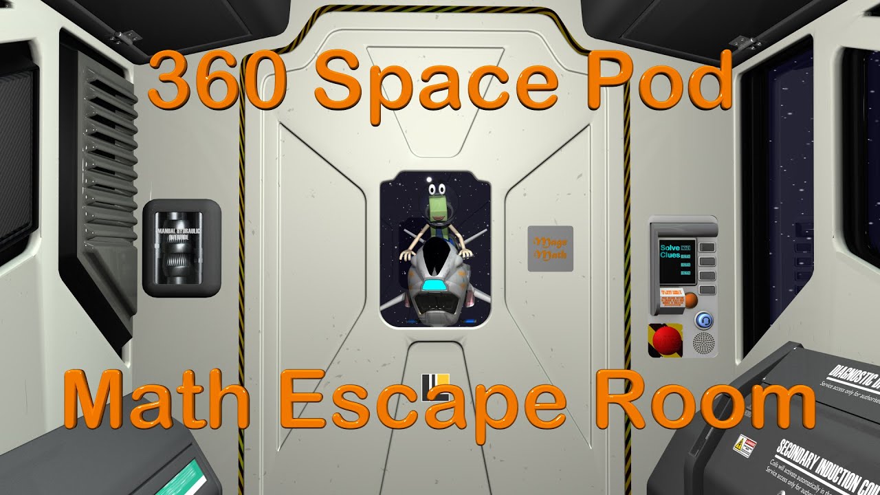 VR Space Pod Math Escape Room - Mage Math 10 Minute Video