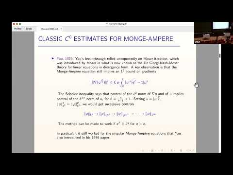 Duong H. Phong | $L^\infty$  estimates for the Monge-Ampere