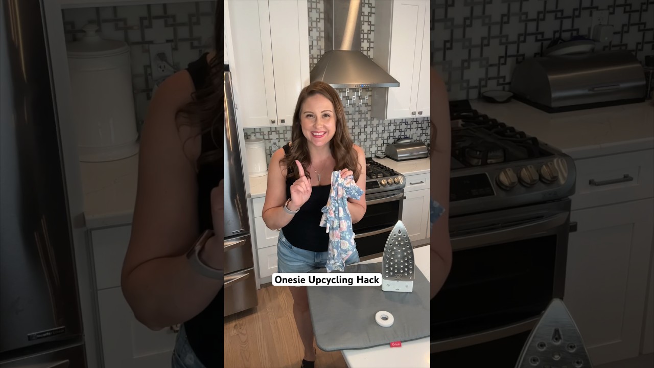 Onesie Upcycling Hack #shorts #momhack #babyclothes #lifehack #upcycling #toddlerclothes