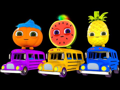 Funky Fruits Baby Sensory * Wheels On The Bus - Summer Collection * Fun Animation and Upbeat Music!