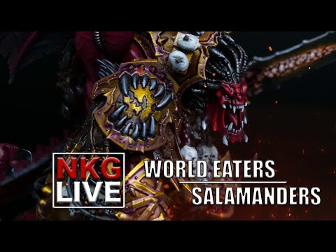 World Eaters VS Salamanders Warhammer 40K Battle Report | NKG LIVE