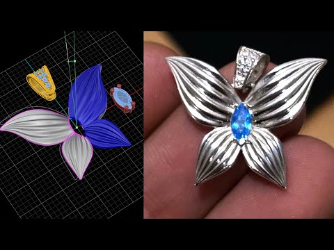 butterfly pendant making - from design to silver - Matrix 9.0