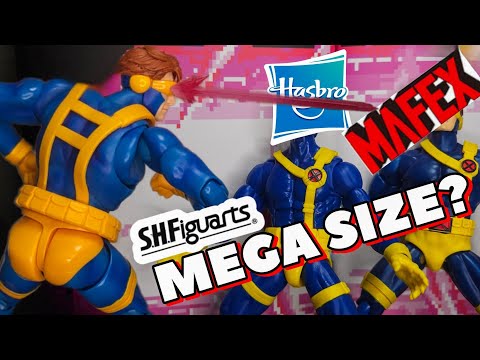 SH Figuarts Gamerverse Cyclops vs Marvel Legends vs MAFEX Scale Test, Optic Blast & Hip Cut 