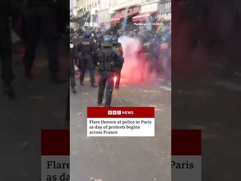 Day of protests begins across France. #France #Paris #BBCNews