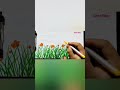 how to draw grass | grass drawing |how to draw grass with flowers