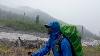 Backpacking In A RAIN STORM During Dark + Mt. Rainier !! | Day 4