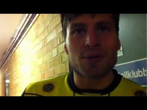 Niklas Uddenäs efter 1-1 mot Halmstads BK