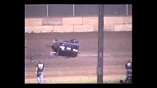preview picture of video 'Honda Civic roll over - Shawano Speedway spectator eliminator crash'