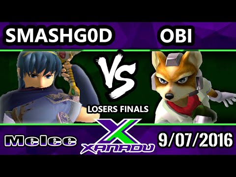 S@X 166 - Obi (Fox) Vs. SmashG0D (Marth) SSBM Losers Finals - Smash Melee