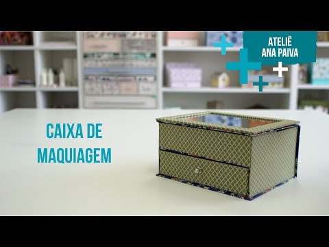 Caixa de Maquiagem - Cartonagem | Ateliê Ana Paiva