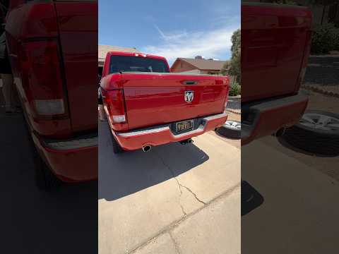 Cheap Amazon single chamber muffler exhaust on Ram #builtnotbought #mechanic #hemi
