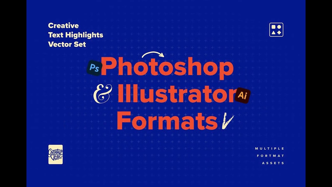 Download Creative Text Highlights Vector Set Stock Graphics