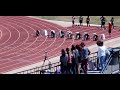 Christine winning the 100 meters prelims at the Regional track meet Lubbock Texas 4/29/2022