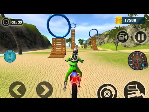 Extreme Motocross beach 3d Driving Bike Stunt #9 - Motorbike Racing Best Bike game Android Gameplay