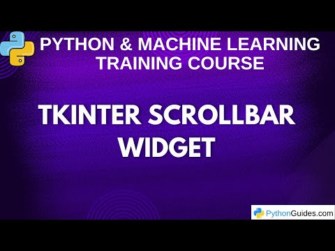 Scroll Bar Widget Python Tkinter Gui Programming