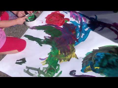 Malaktion mit Berliner Kindern im Pallasseum Schöneberg 2009