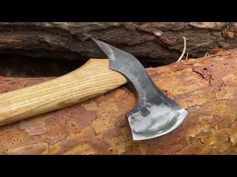 Custom Hand Forged Firefighter Engraved Axe | Hand Forged Battle Axe