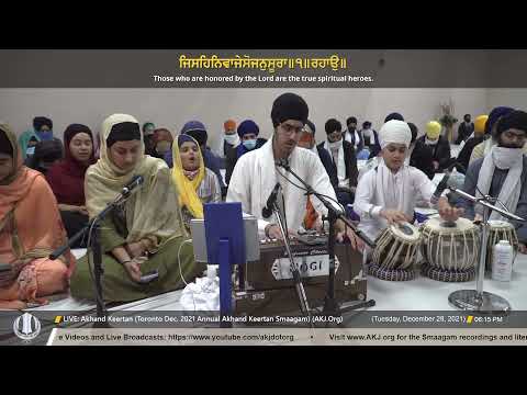053 Bhai Jasjot Singh Jee Toronto Tuesday Evening Toronto Dec 2021 Annual Akhand Keertan Smaagam