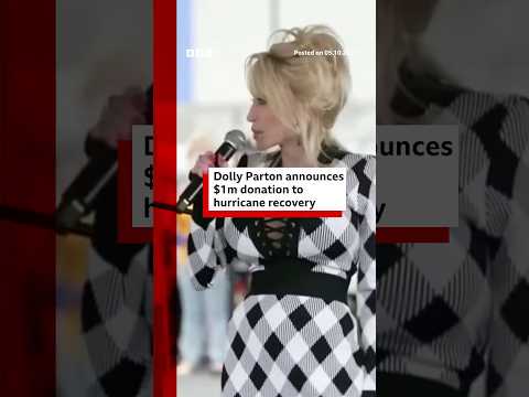 Watch the video | Dolly Parton announces $1m donation to Hurricane Helene recovery. #DollyParton #Helene #US #BBCNews