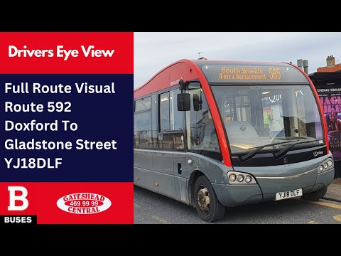 DEV: FULL ROUTE VISUAL | Nexus Bus Route 592 - Doxford to Roker Gladstone St | YJ18DLF