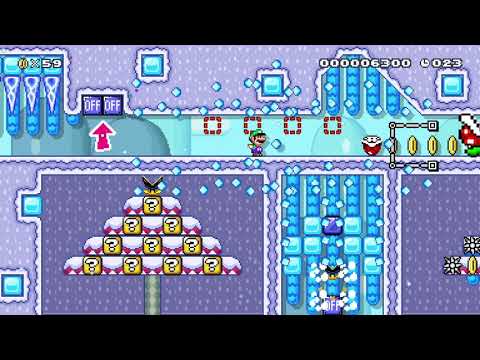 ⇒ Snowy Speedrun [30sec] ⇒ by Benjamin89 - Super Mario Maker 2 - No Commentary 1bz