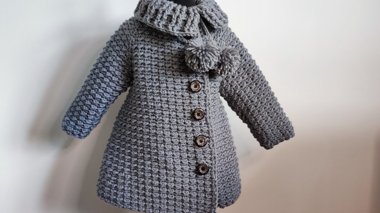 Crochet #59 How to crochet a coat for a girl Snowdrop / Part 1