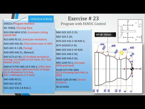 CNC Lathe FANUC Programming Lesson 2