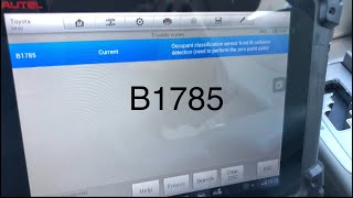 Seat Weight Sensor Zero Point Calibration On Toyota Camry | B1785