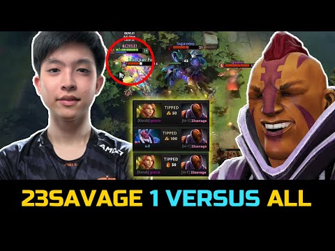 23SAVAGE CLASSIC 1 VERSUS ALL OUTPLAY USING ANTI MAGE DOTA 2