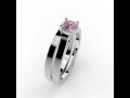 ENGAGEMENT RINGS - LIO, Rings White Gold 18K & Tourmaline Pink Round
