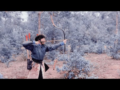 Winter special effects video ：bad shooting 3 liangzhi manchu bow 32inch 95lb 30inch 88lb