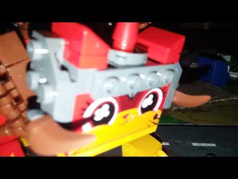 Unikitty fights Donald Trump.