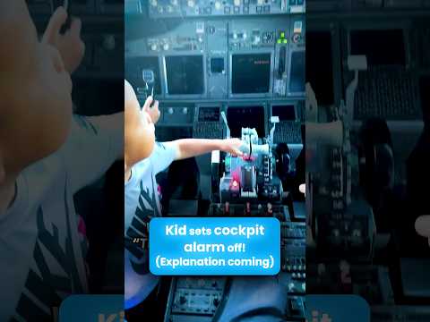 Kid Triggers Alarm in Airplane Cockpit!