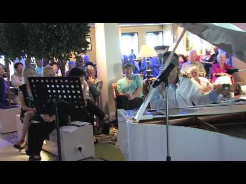 qm2 concert in the winter gardens. David Read world voyage 2013