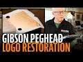 Restoring A Gibson Peghead Logo With A Frisket