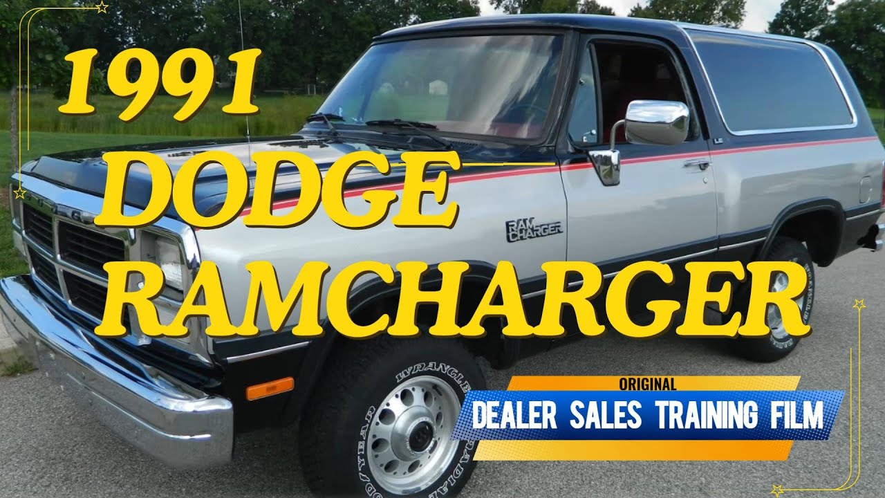 1991 DODGE RAMCHARGER DEALER SALES TRAINING ...