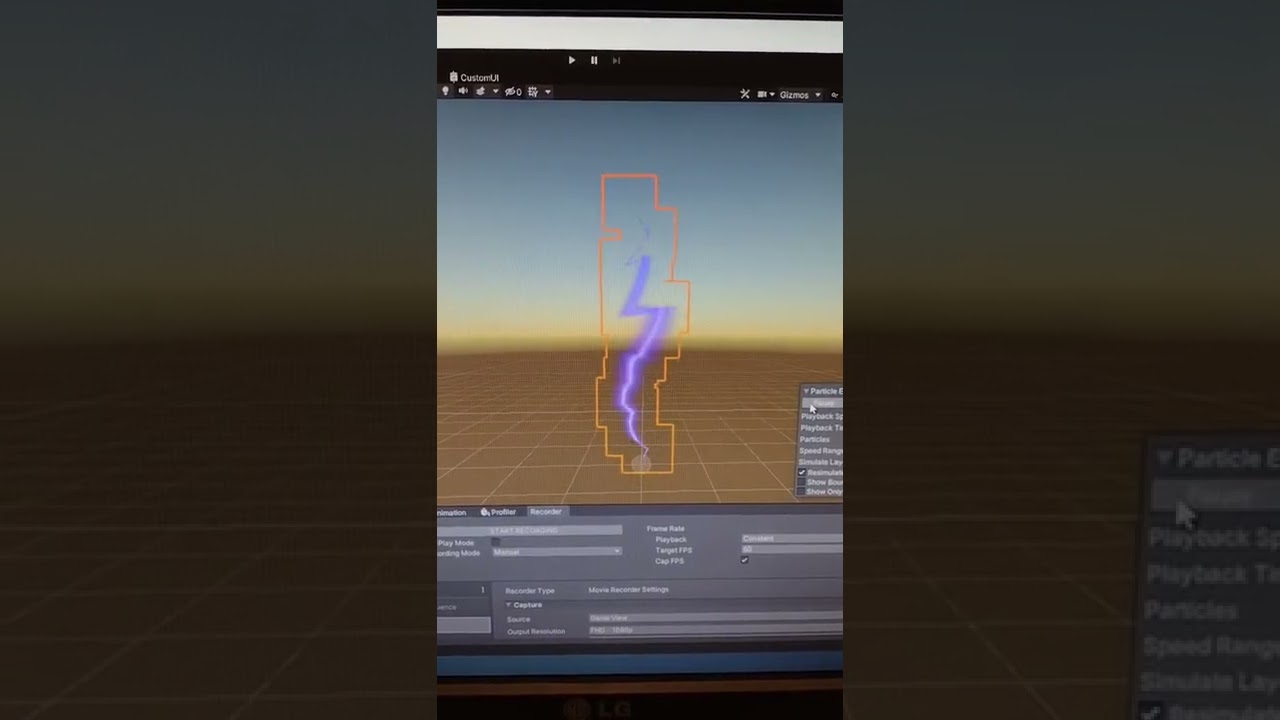 Creating randomized lightning bolts with Unity's particle system
