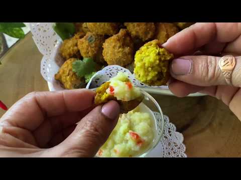 Split pea Pholourie with fresh mango chutney 🥭🌶🔥🇬🇾 || Split Pea Recipe || Mango Chutney Recipe