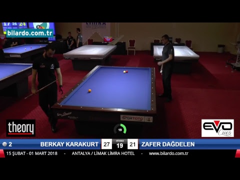 BERKAY KARAKURT & ZAFER DAĞDELEN Bilardo Maçı - 2018 - TÜRKİYE 1.LİGİ-1. Tur