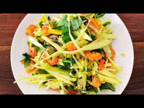 Chia sẻ cách làm GỎI XOÀI TÔM KHÔ thật ngon, giòn và hấp dẫn