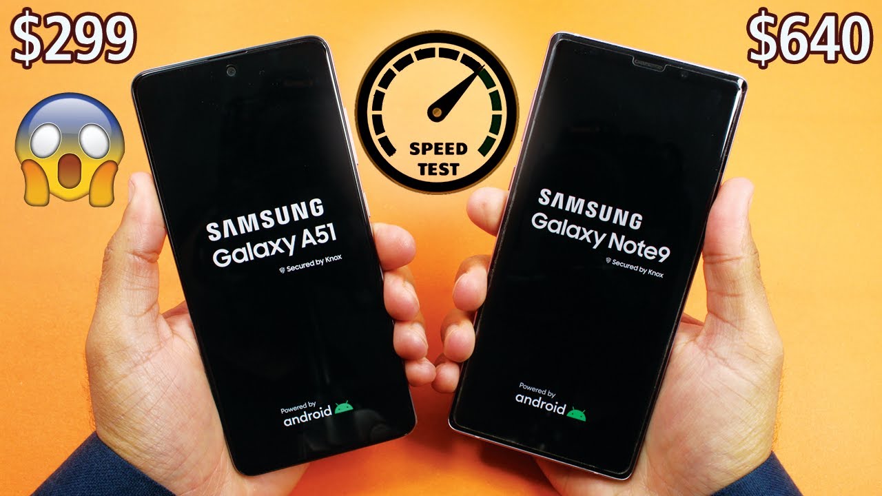 Samsung Galaxy A51 vs Samsung Galaxy Note 9 Speed Test - (4K)