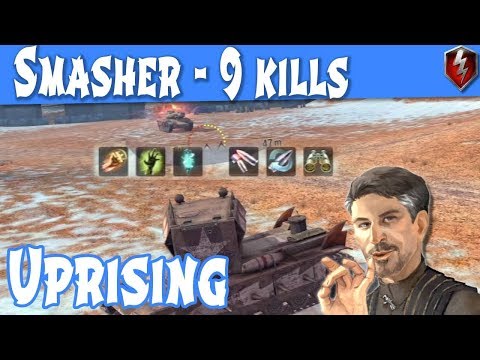 WOT Blitz Smasher 8580 dmg 9 kill game - Uprising | World of Tanks Blitz