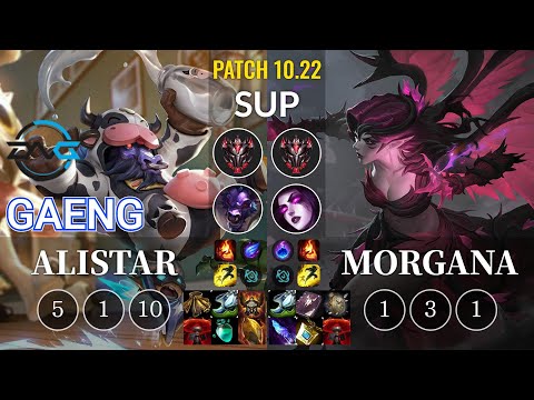 DFM Gaeng Alistar vs Morgana Sup - KR Patch 10.22