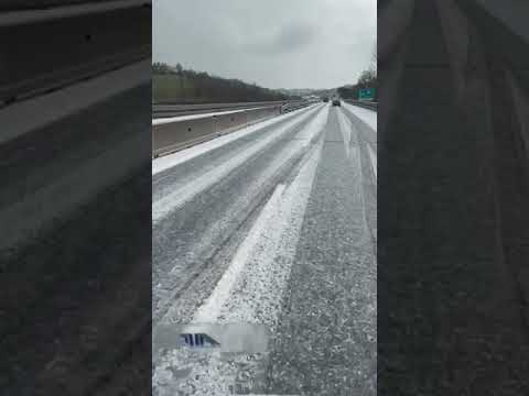 La grandinata sull'autostrada A1