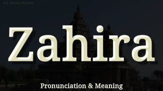 Download lagu Zahira - Pronunciation and Meaning mp3 Download lagu Zahira - Pronunciation and Meaning mp3