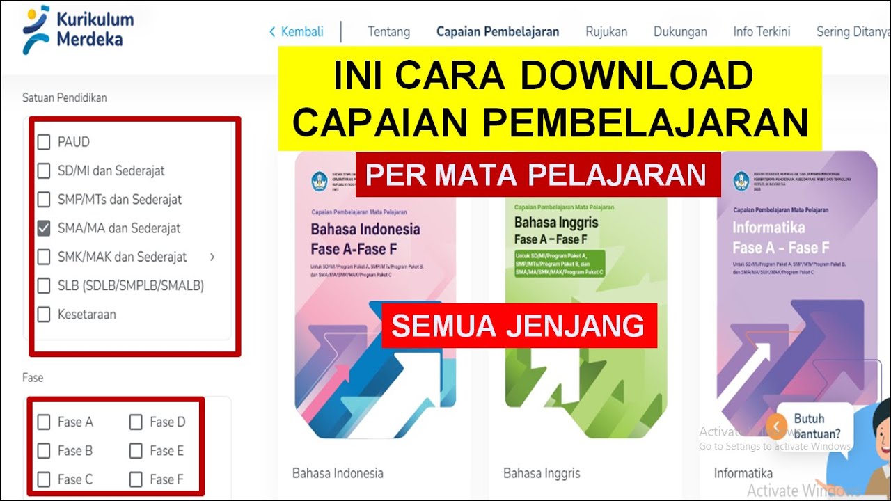Ini Cara Download Capaian Pembelajaran (CP) Per Mapel Semua Jenjang Kurikulum Merdeka